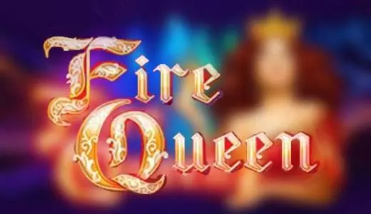 Ubin Fire Queen dengan huruf merah muda berhias dan latar kabur