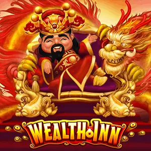Sampul Wealth Inn dengan dewa kekayaan berjubah merah dan singa emas